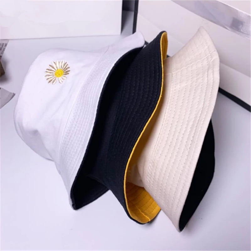 Bucket Hats Unisex Cotton Little Daisy