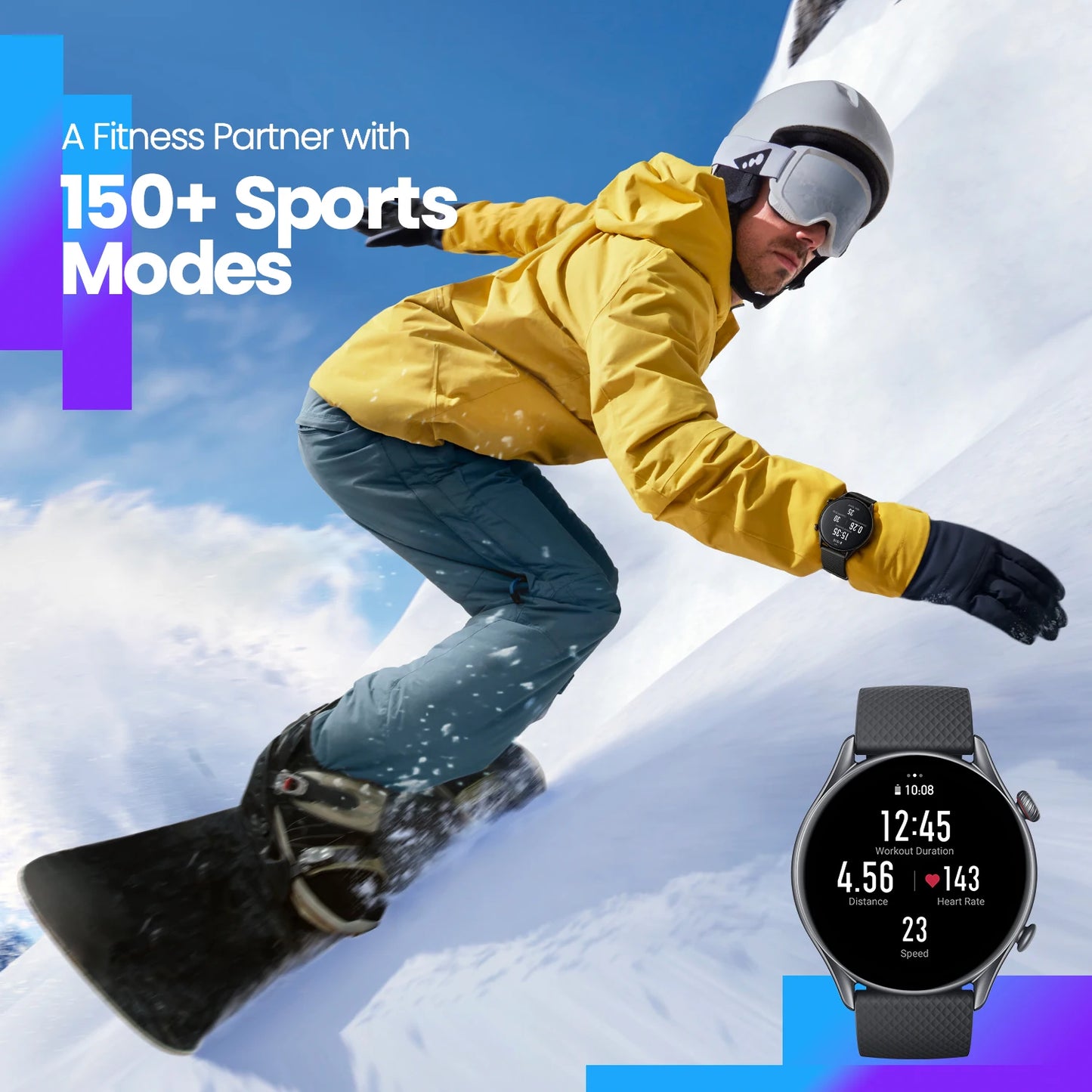 Nouveau Amazfit GTR 3 Pro GTR3 Pro GTR-3 Pro Smartwatch affichage AMOLED Zepp OS App 12 jours d'autonomie montre pour android