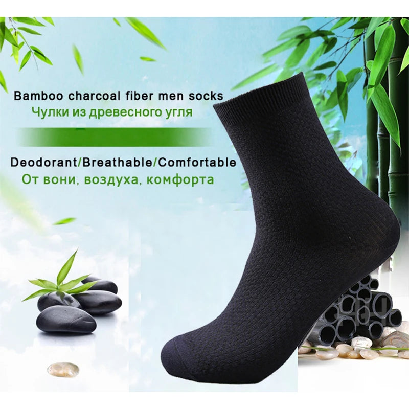 10 Lot Men Bamboo Fiber Socks