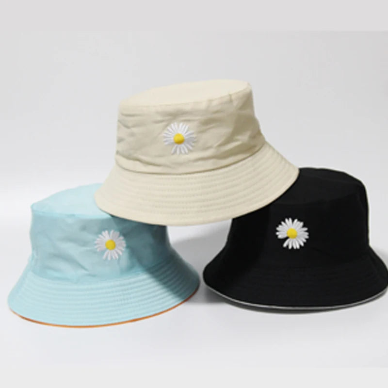 Bucket Hats Unisex Cotton Little Daisy