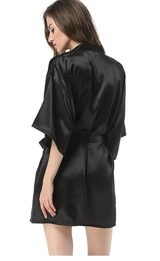 Faux Silk Robe