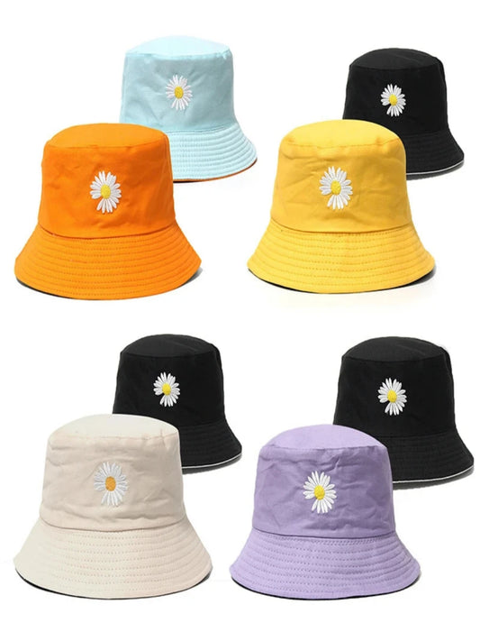 Bucket Hats Unisex Cotton Little Daisy