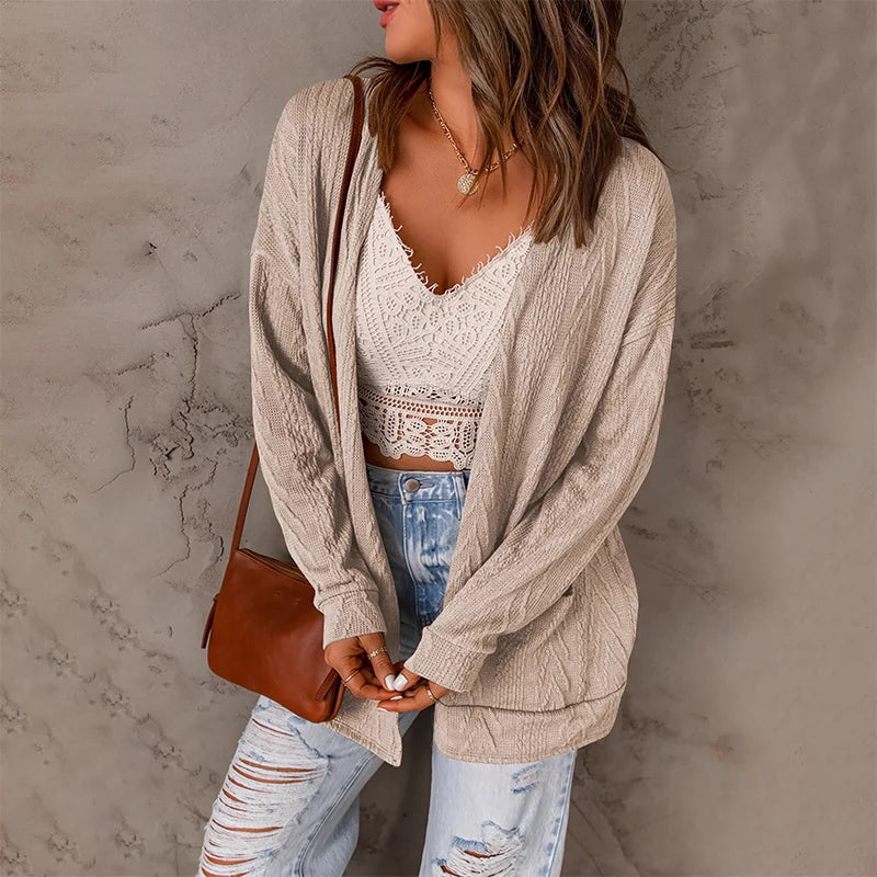 Stylish Cardigan Warm Long Sleeves Knitwear