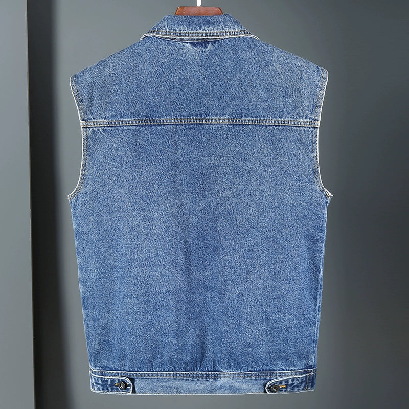 Slim Fit All-Matching Jeans Vest