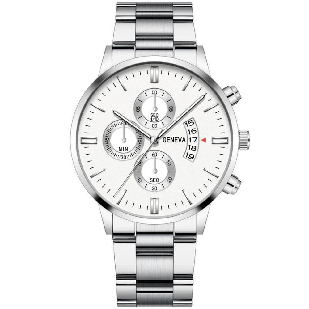 Geneva Leisure Business Men Watch Stainless Steel