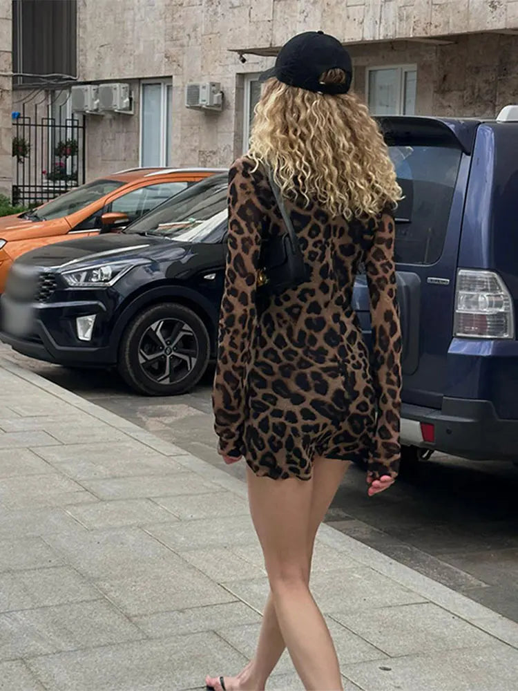 Leopard Print Mini Dress