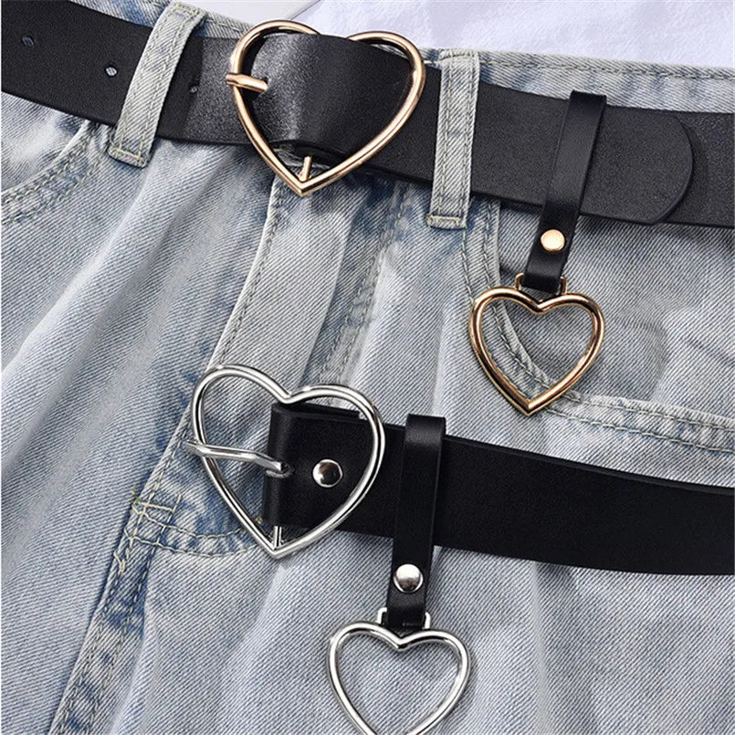 Cute Leather Heart Belt