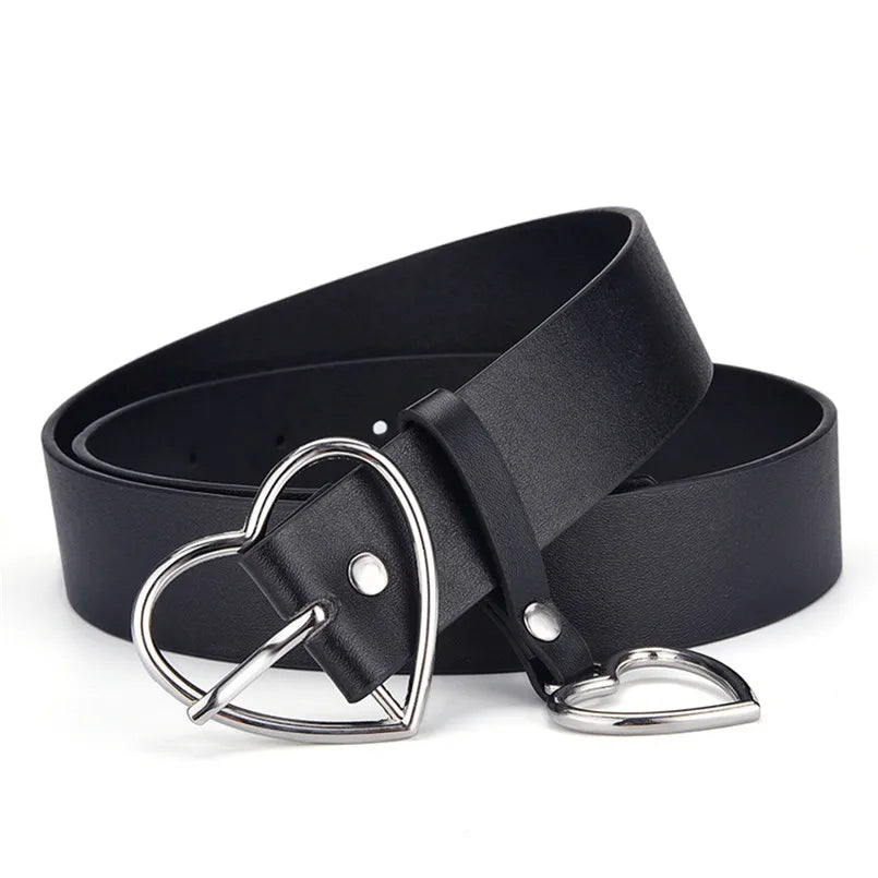 Cute Leather Heart Belt