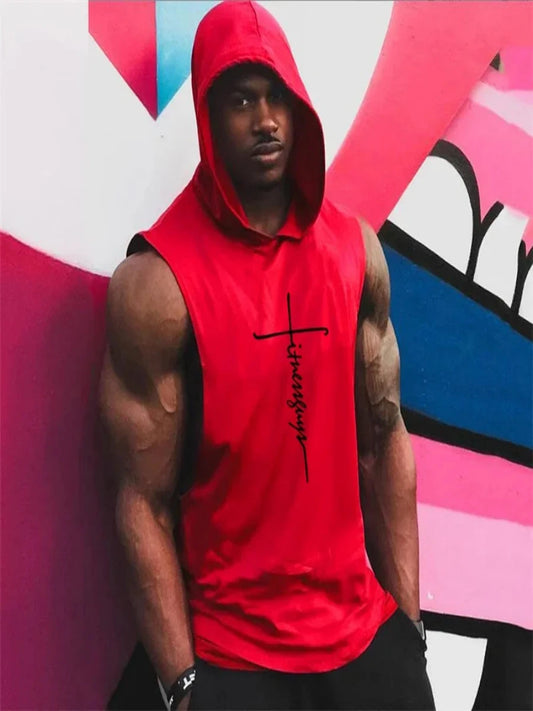 Bodybuilding Hooded Tank Top