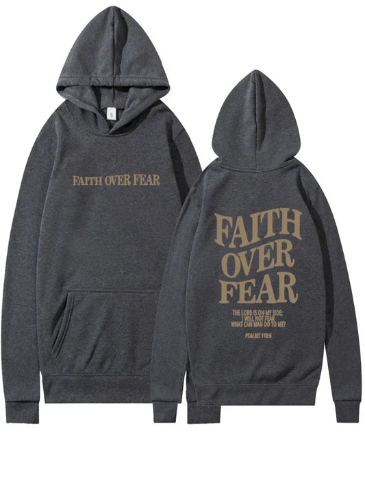 Sweat à capuche chrétien Faith Over Fear