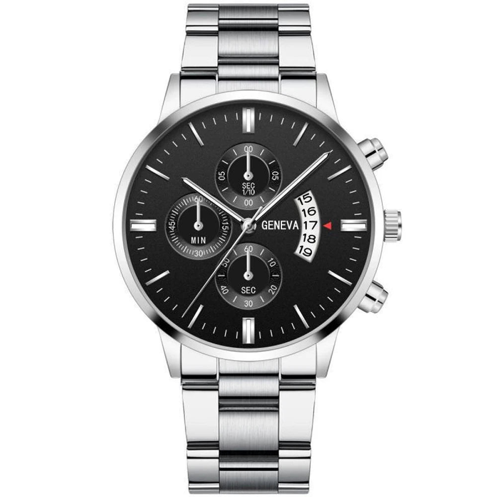 Geneva Leisure Business Men Watch Stainless Steel