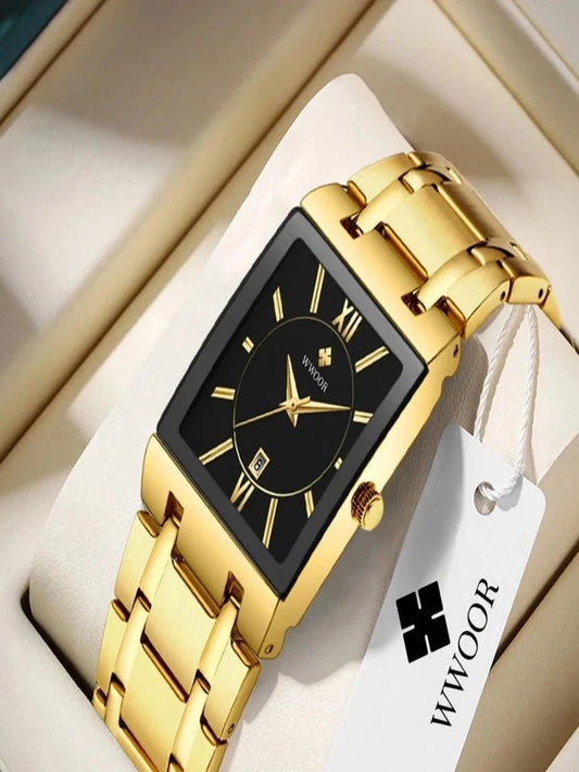 WWOOR Men Gold Watch