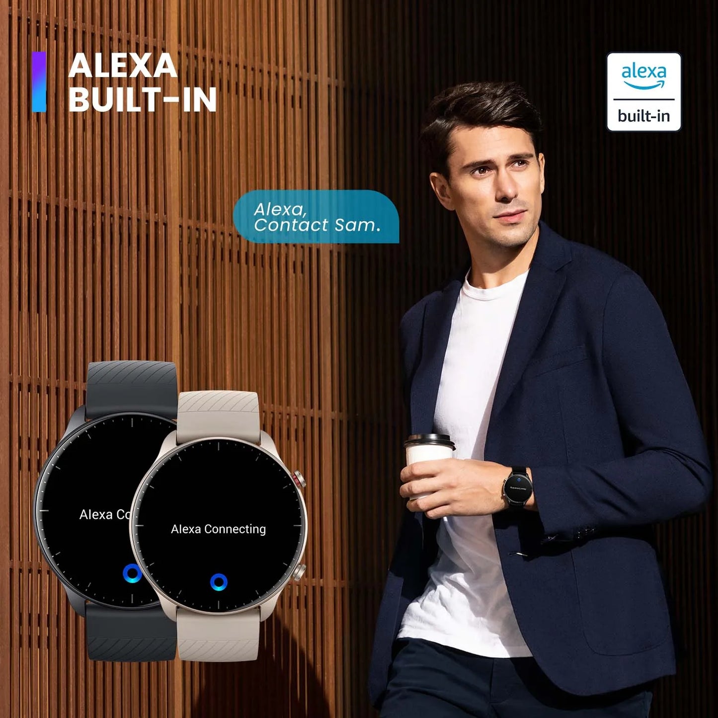 [Nouvelle version] Montre intelligente Amazfit GTR 2 Alexa Conception incurvée sans lunette intégrée Montre intelligente à autonomie ultra longue