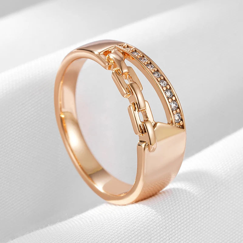 585 Rose Gold Color With Natural Zircon