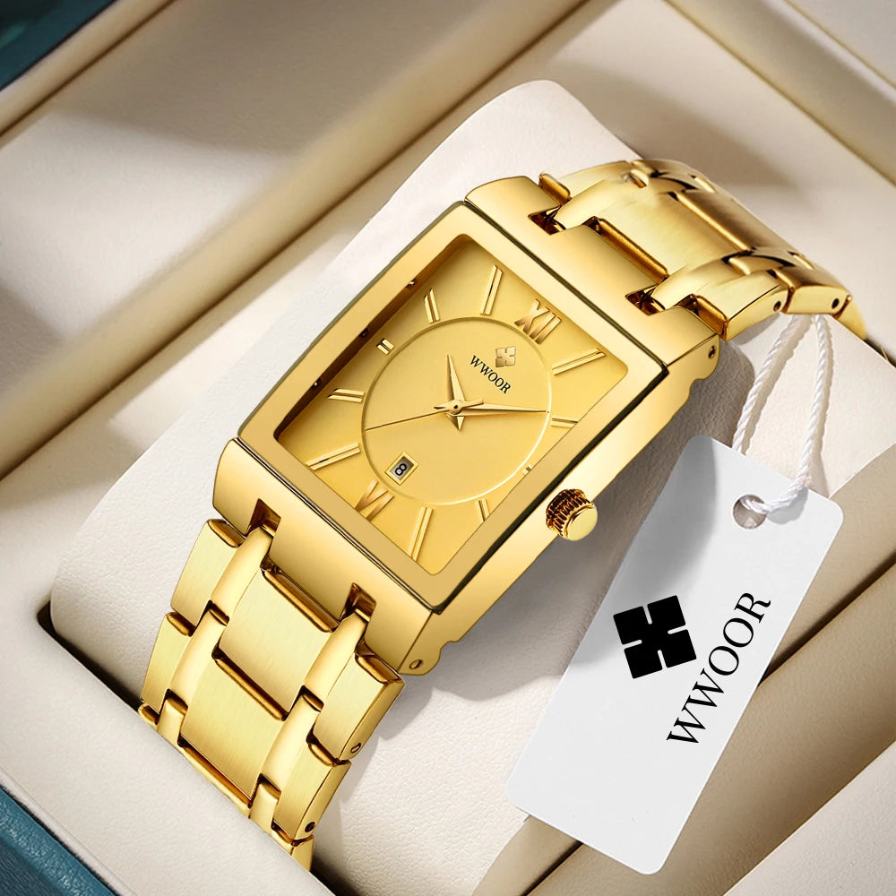 WWOOR Men Gold Watch