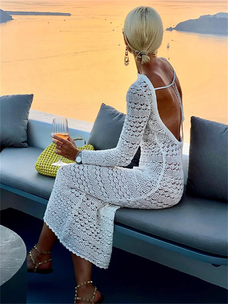 Knit Crochet Bodycon Dress