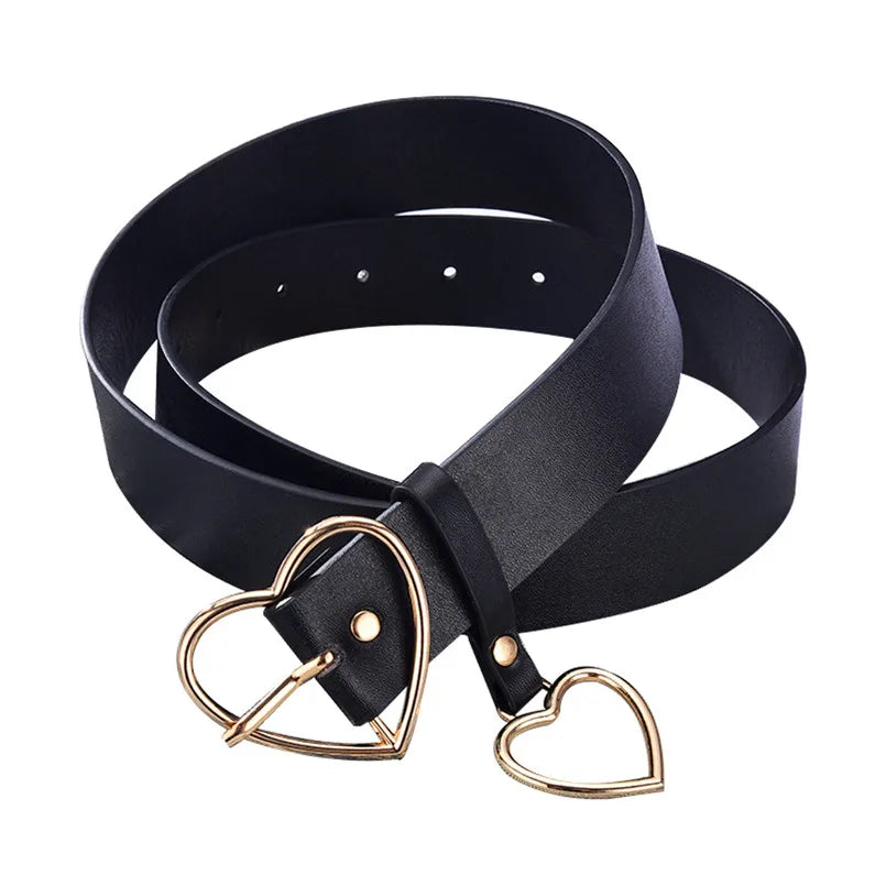 Cute Leather Heart Belt