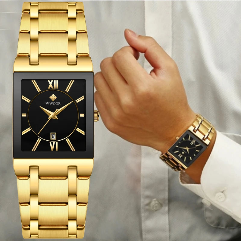 WWOOR Men Gold Watch