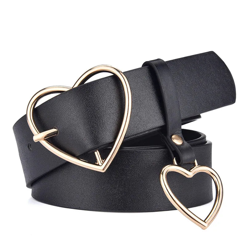 Cute Leather Heart Belt